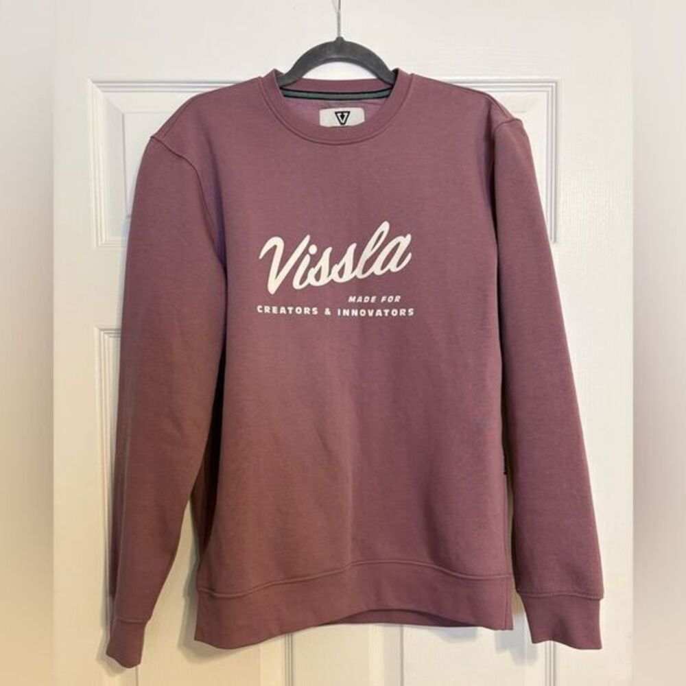 NWOT Vissla Pink Unisex Crew Nexk Sweatshirt Small Oversized